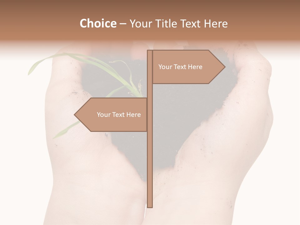 Child Cupped People PowerPoint Template