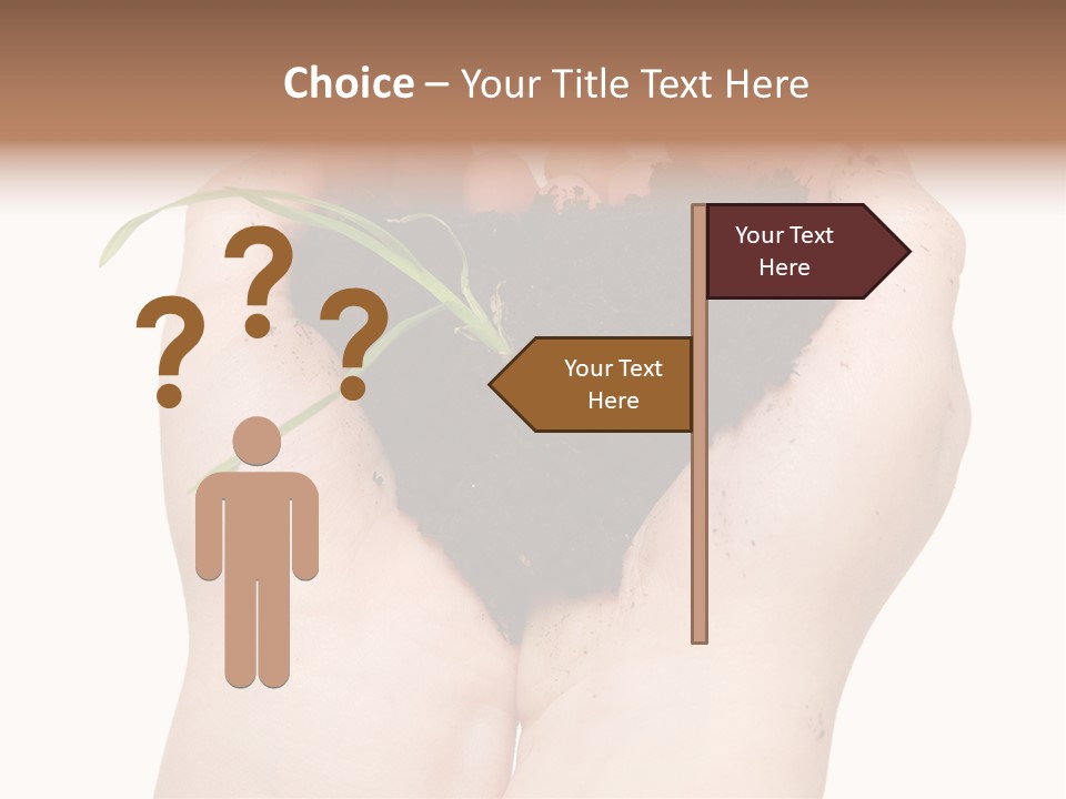 Child Cupped People PowerPoint Template