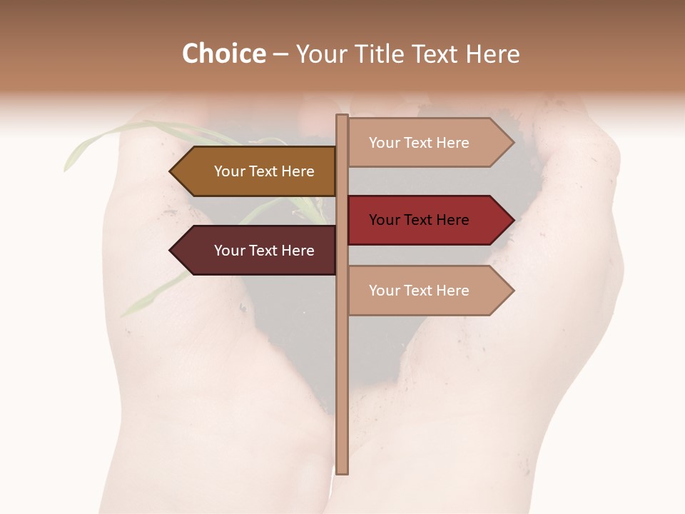 Child Cupped People PowerPoint Template