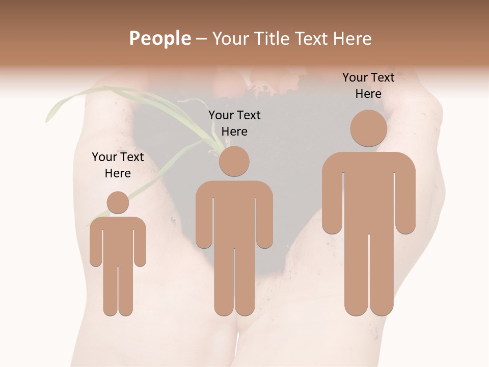 Child Cupped People PowerPoint Template