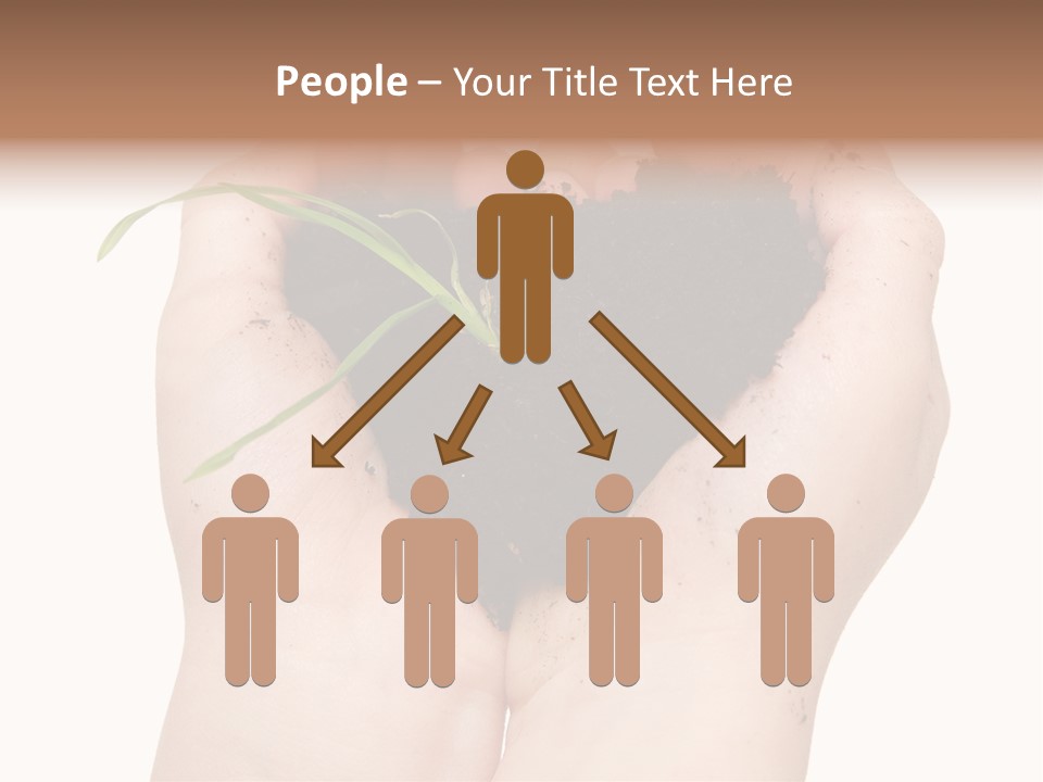 Child Cupped People PowerPoint Template