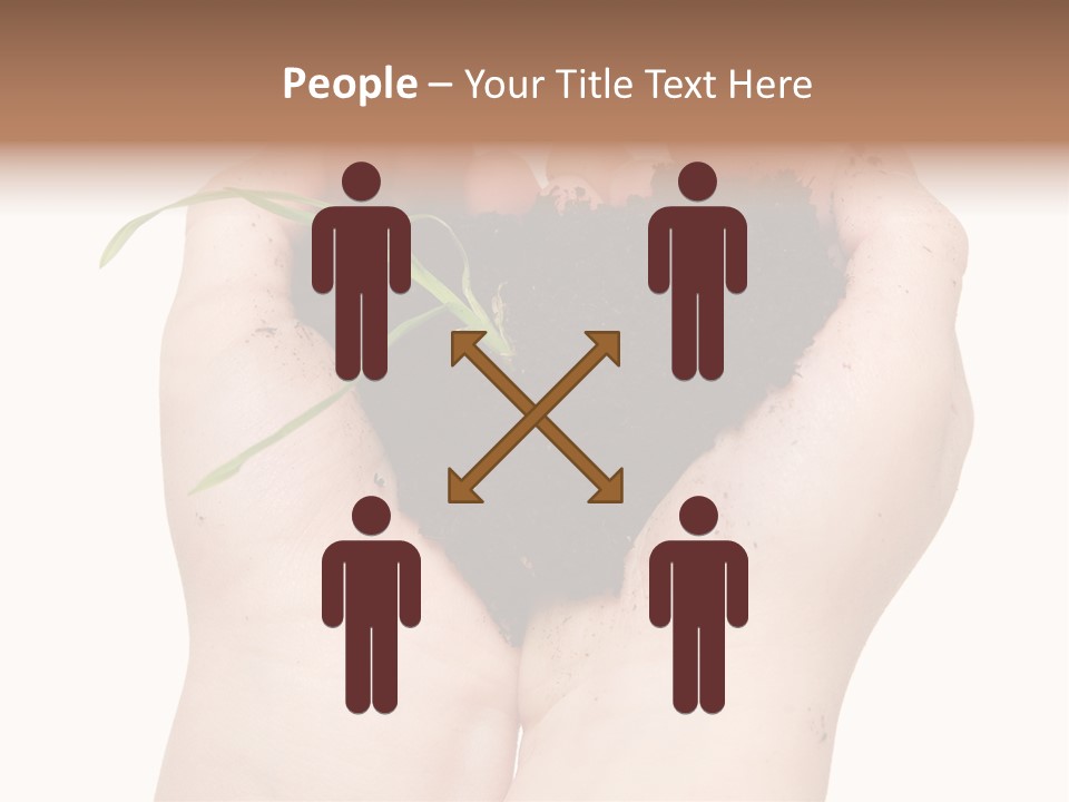 Child Cupped People PowerPoint Template