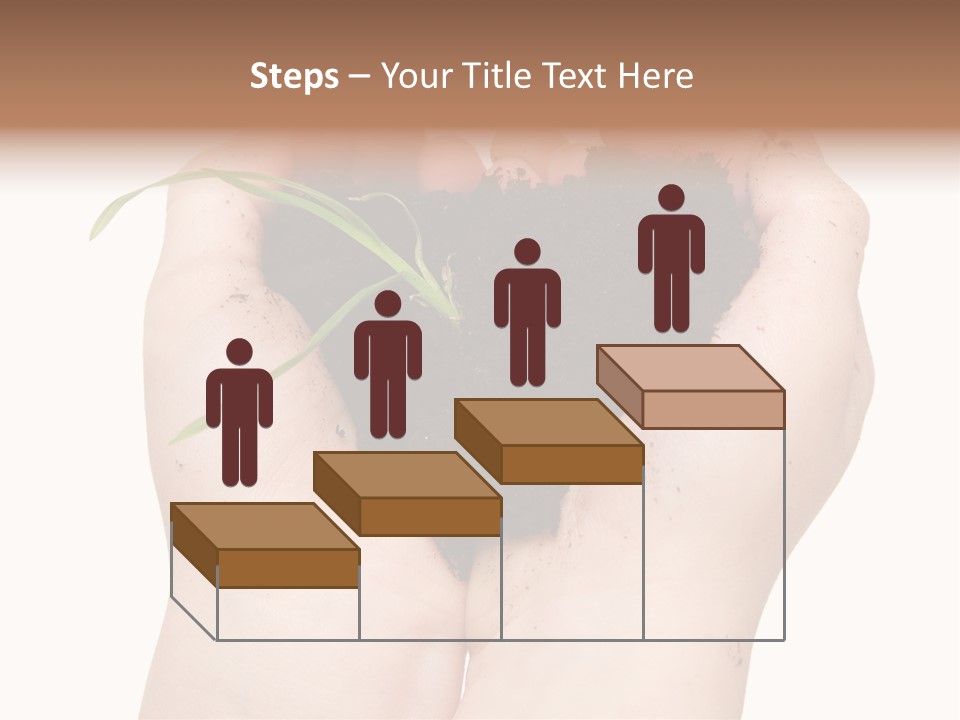 Child Cupped People PowerPoint Template