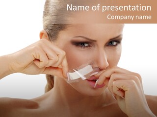 Removing Body Care Women PowerPoint Template