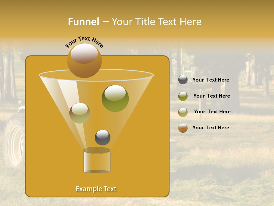 A Tractor In A Field With Trees In The Background PowerPoint Template