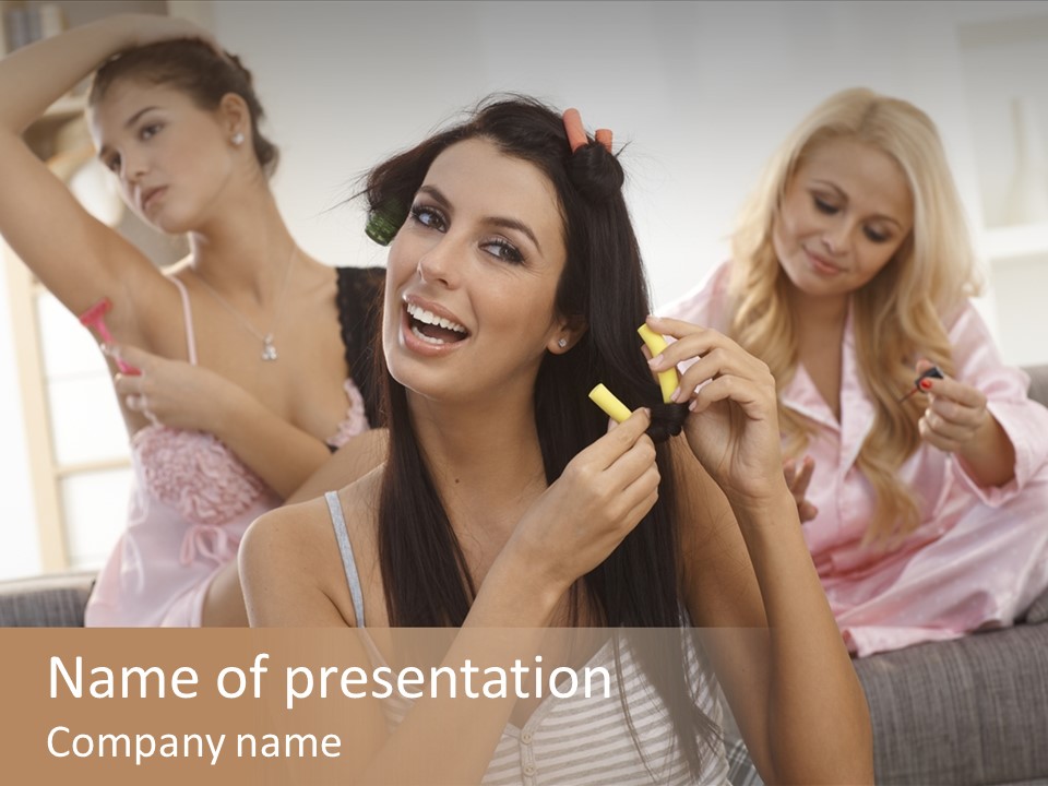 Sofa Pajamas White PowerPoint Template