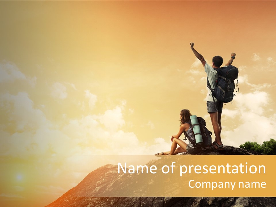 Sunset Peak Destination PowerPoint Template