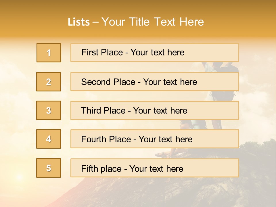 Sunset Peak Destination PowerPoint Template