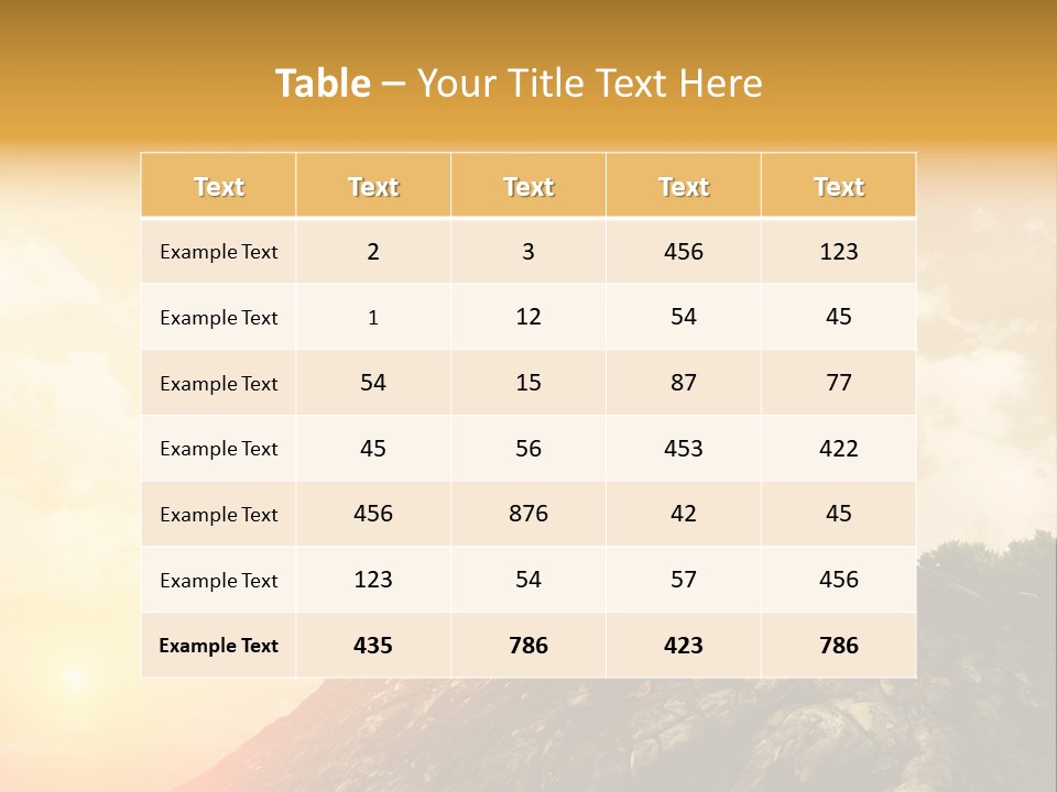 Sunset Peak Destination PowerPoint Template