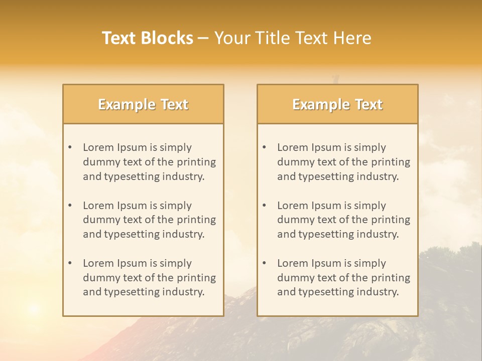 Sunset Peak Destination PowerPoint Template