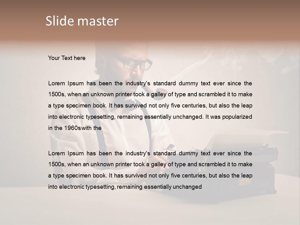 Business Fashion Beard PowerPoint Template