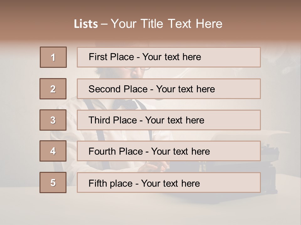 Business Fashion Beard PowerPoint Template