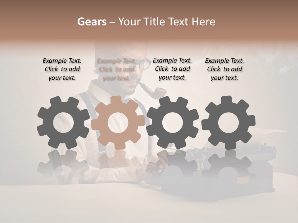 Business Fashion Beard PowerPoint Template