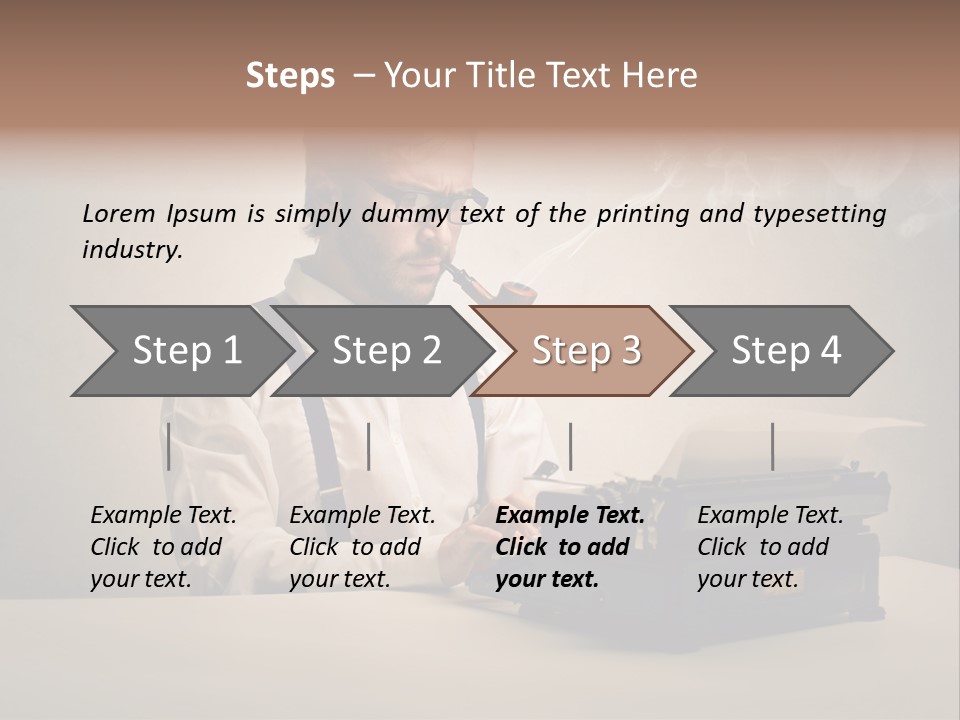 Business Fashion Beard PowerPoint Template