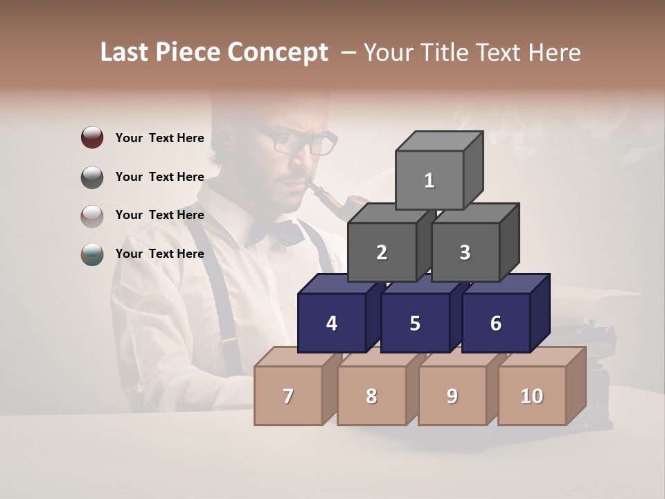 Business Fashion Beard PowerPoint Template