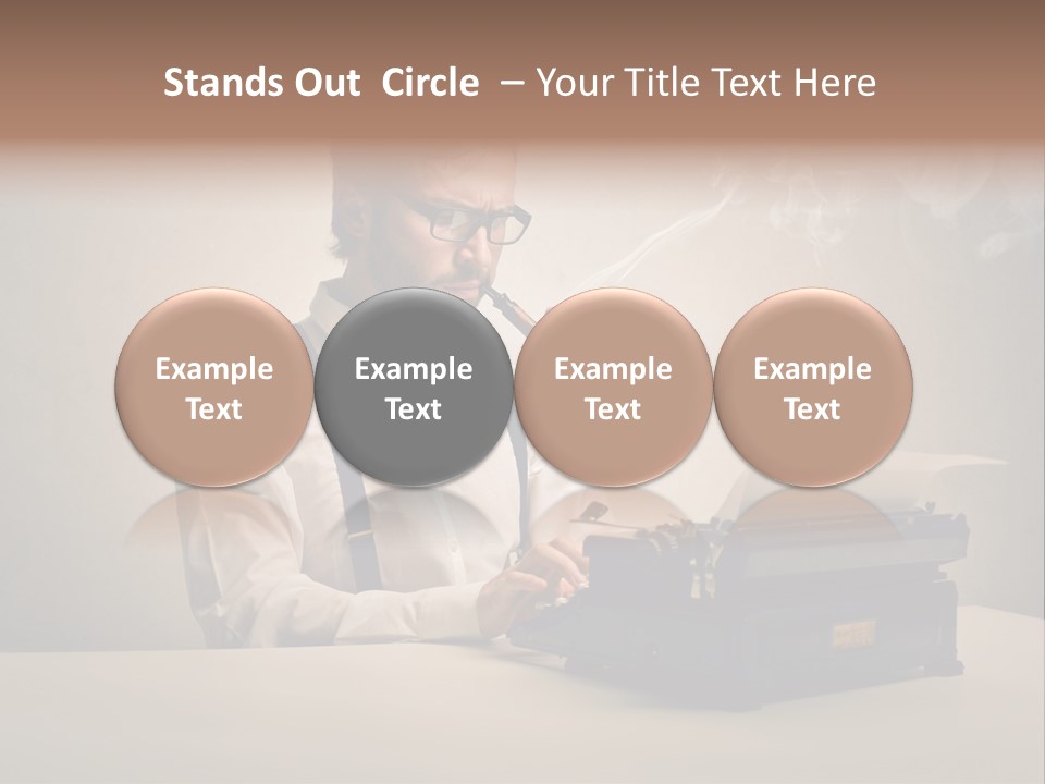 Business Fashion Beard PowerPoint Template