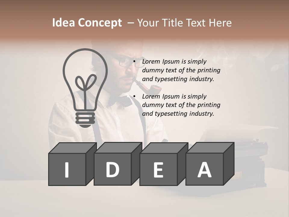 Business Fashion Beard PowerPoint Template