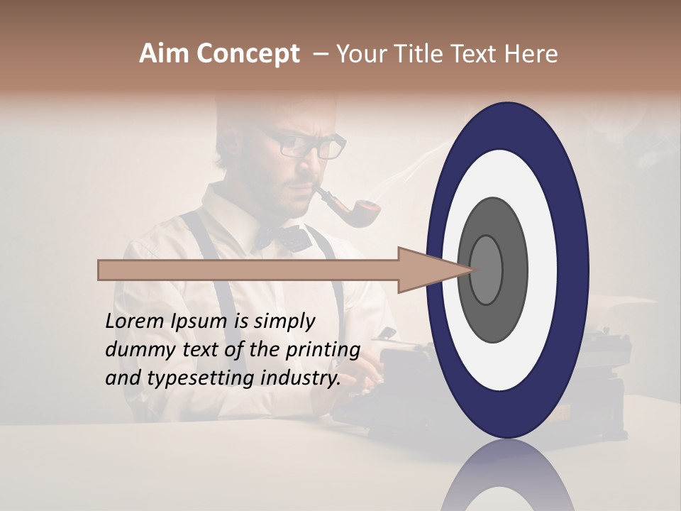 Business Fashion Beard PowerPoint Template