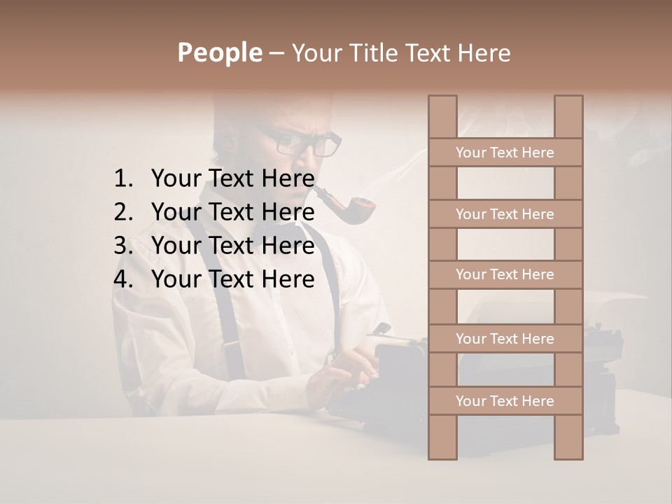 Business Fashion Beard PowerPoint Template