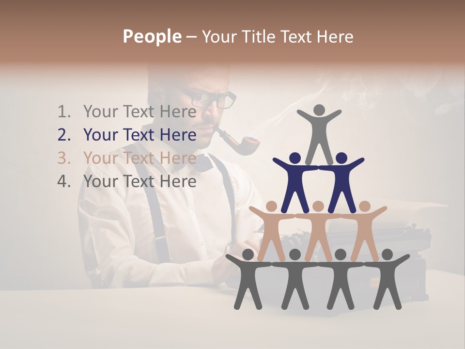 Business Fashion Beard PowerPoint Template