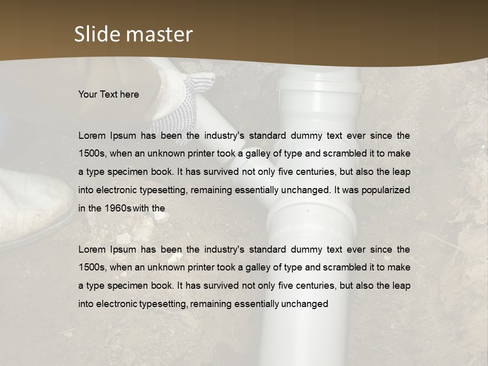 Material Pipework Sewage PowerPoint Template