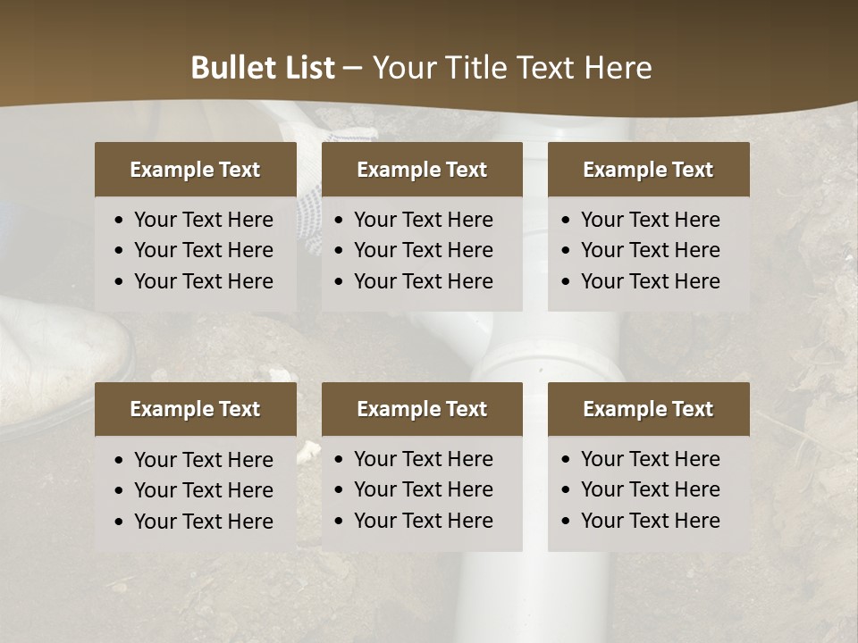 Material Pipework Sewage PowerPoint Template