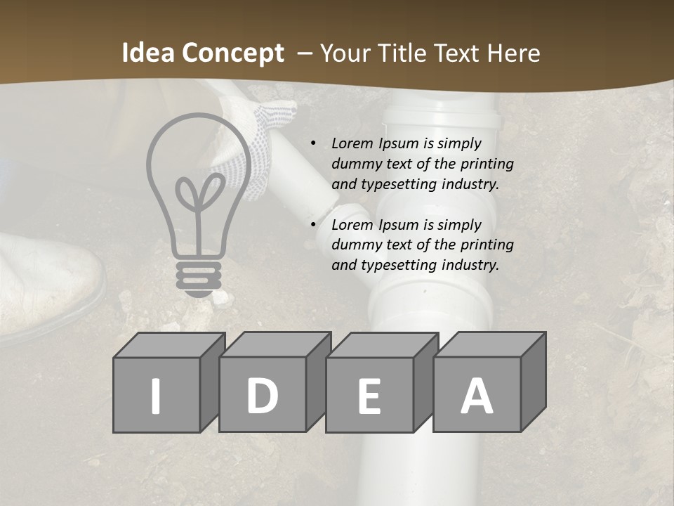 Material Pipework Sewage PowerPoint Template