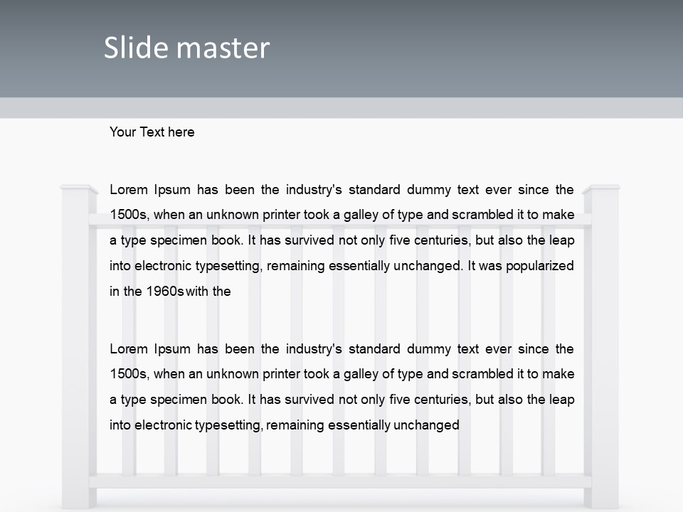 Design Railing Isolate PowerPoint Template