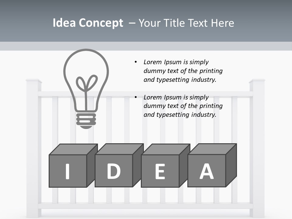 Design Railing Isolate PowerPoint Template