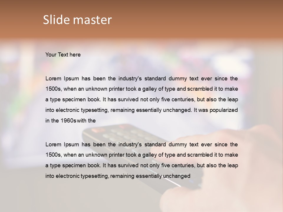 Video Monitor Black PowerPoint Template