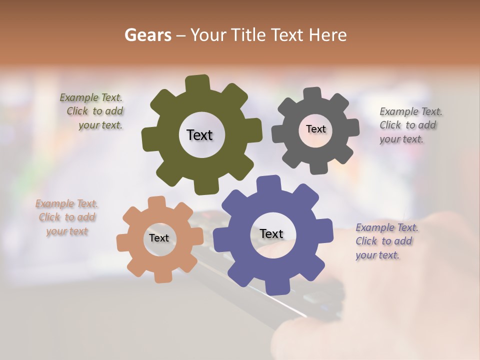 Video Monitor Black PowerPoint Template