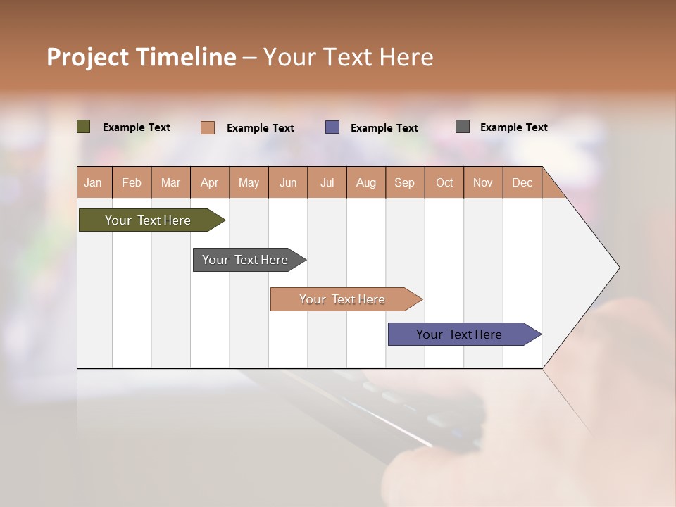 Video Monitor Black PowerPoint Template