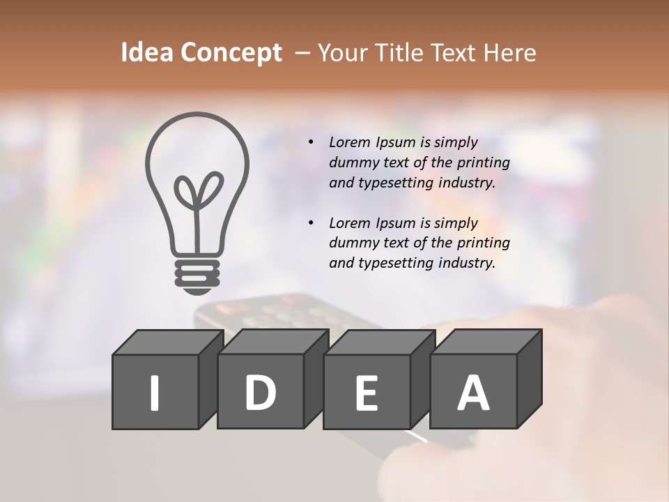 Video Monitor Black PowerPoint Template