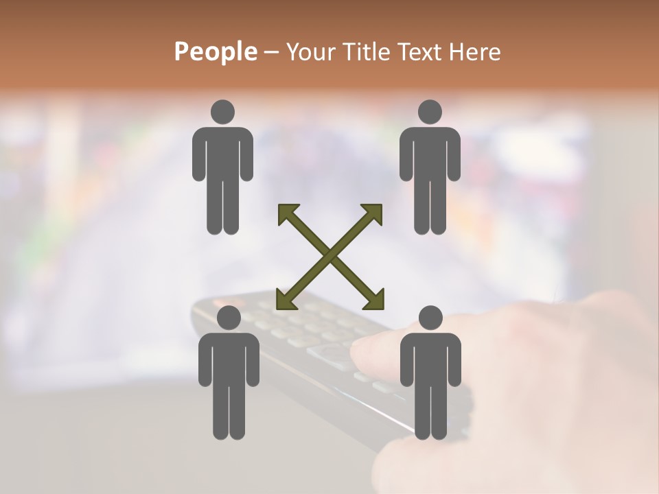 Video Monitor Black PowerPoint Template