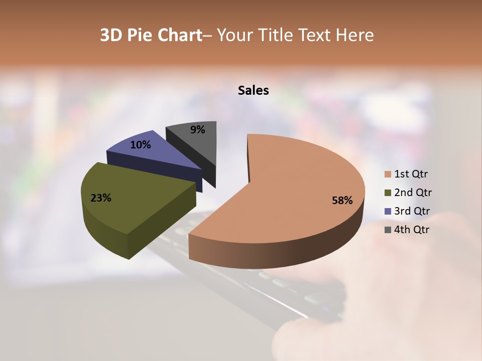 Video Monitor Black PowerPoint Template