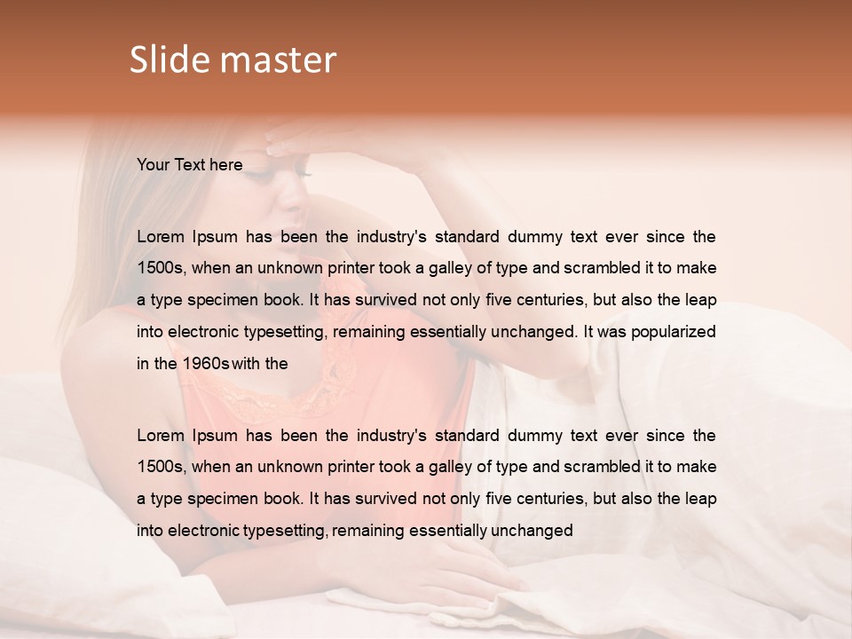 Uncomfortable Healthy Lifestyle Eyes Closed PowerPoint Template