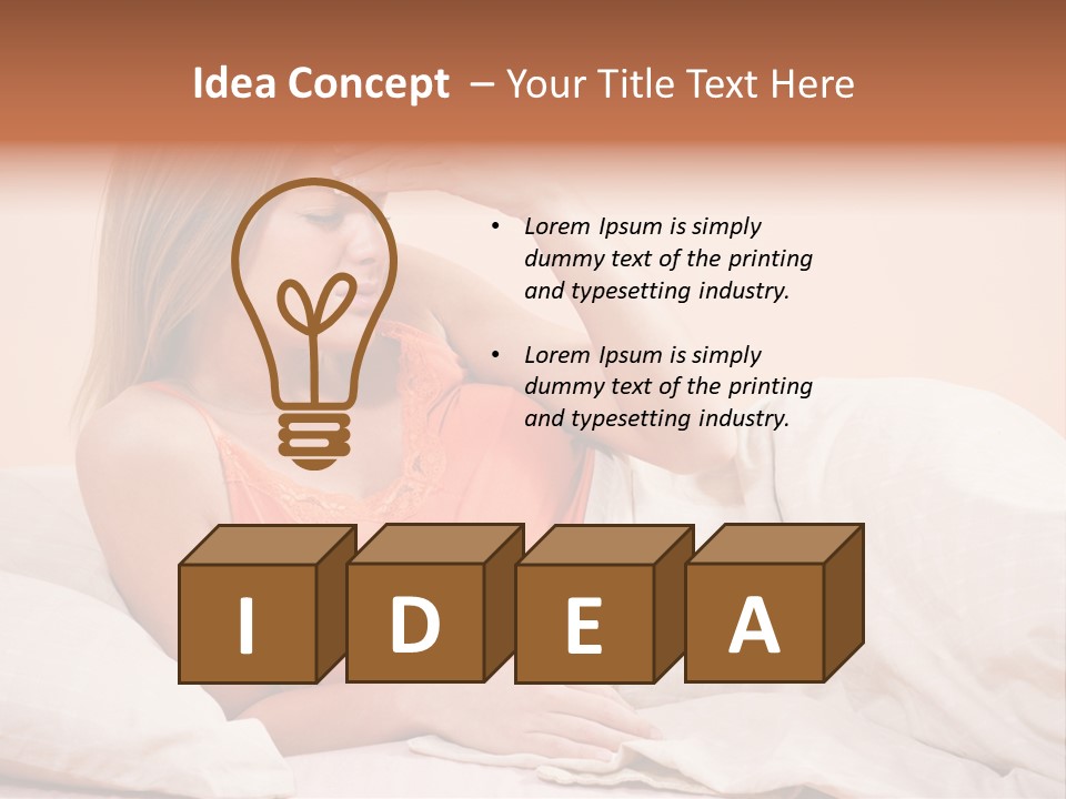 Uncomfortable Healthy Lifestyle Eyes Closed PowerPoint Template