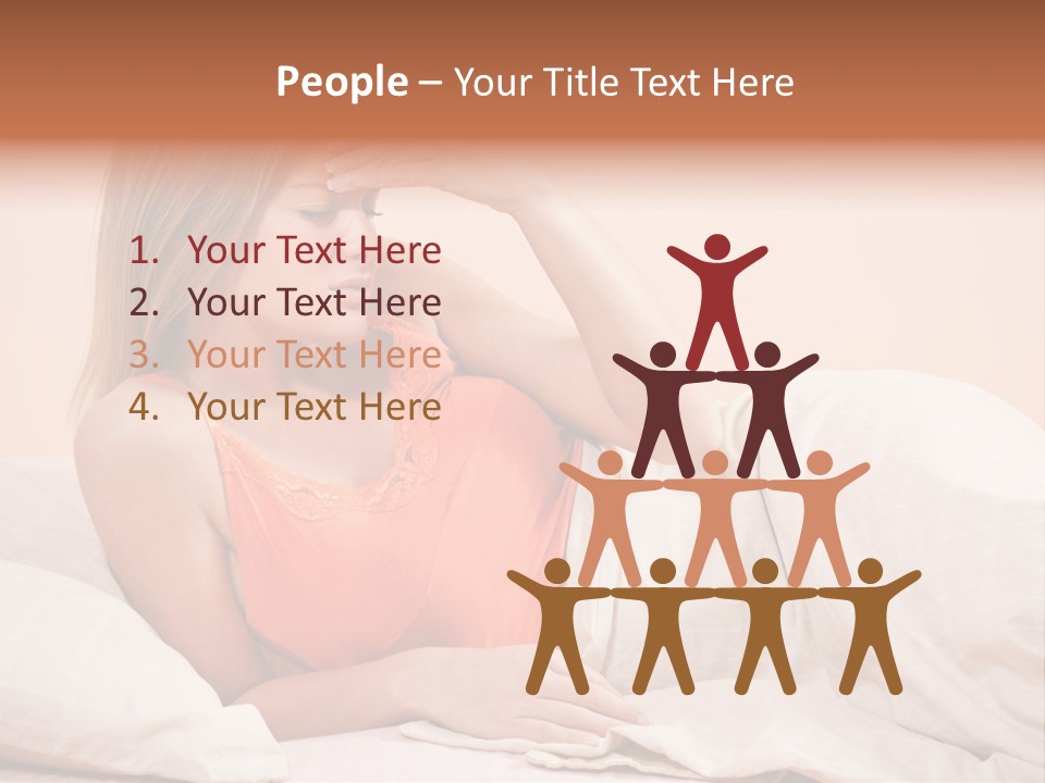 Uncomfortable Healthy Lifestyle Eyes Closed PowerPoint Template