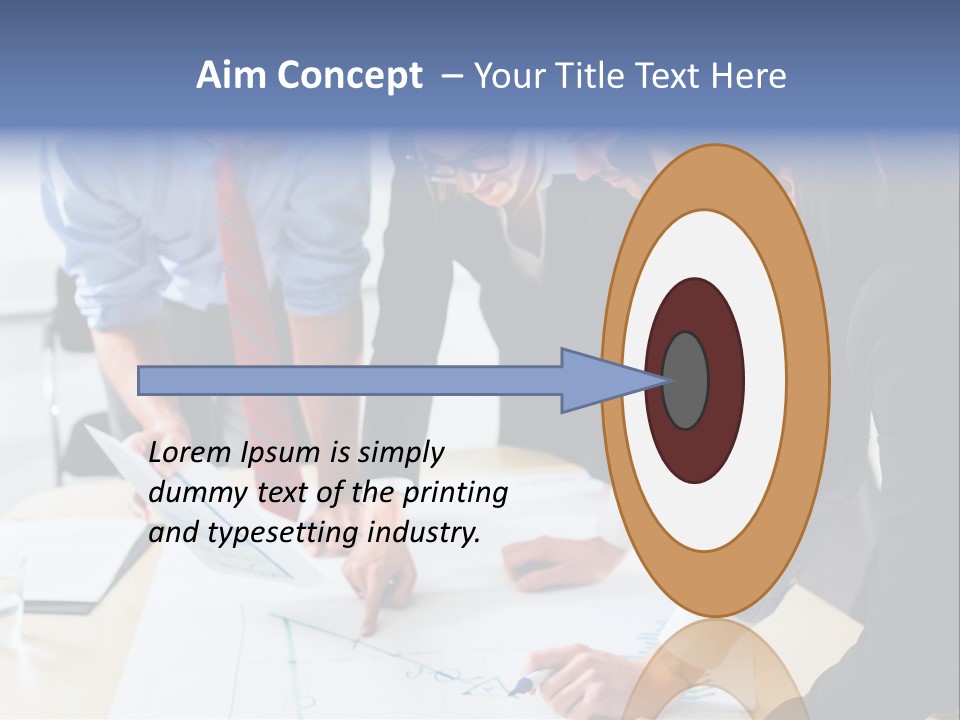 Aim Desk Occupation PowerPoint Template