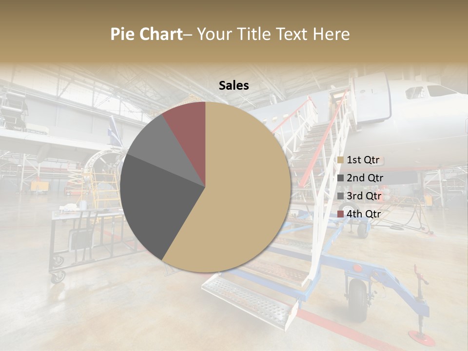A Large Jetliner Sitting Inside Of A Hangar PowerPoint Template