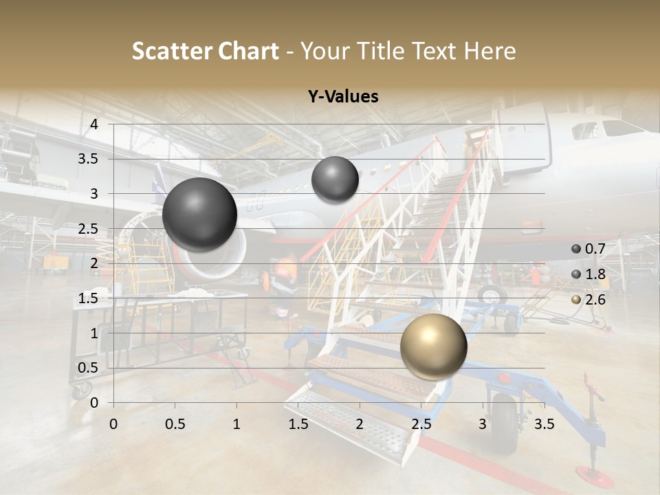 A Large Jetliner Sitting Inside Of A Hangar PowerPoint Template