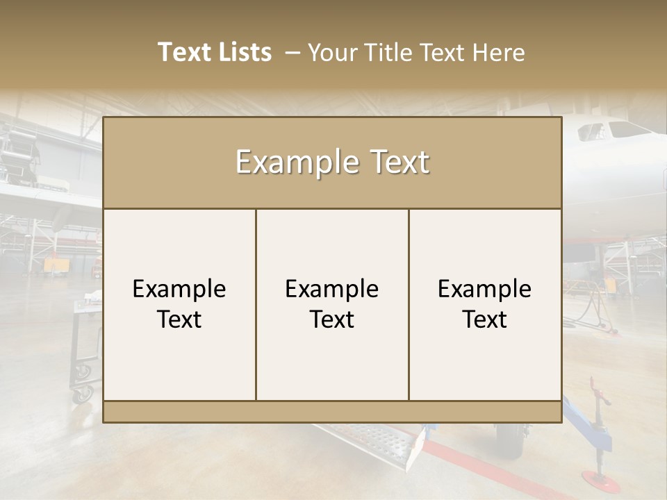 A Large Jetliner Sitting Inside Of A Hangar PowerPoint Template