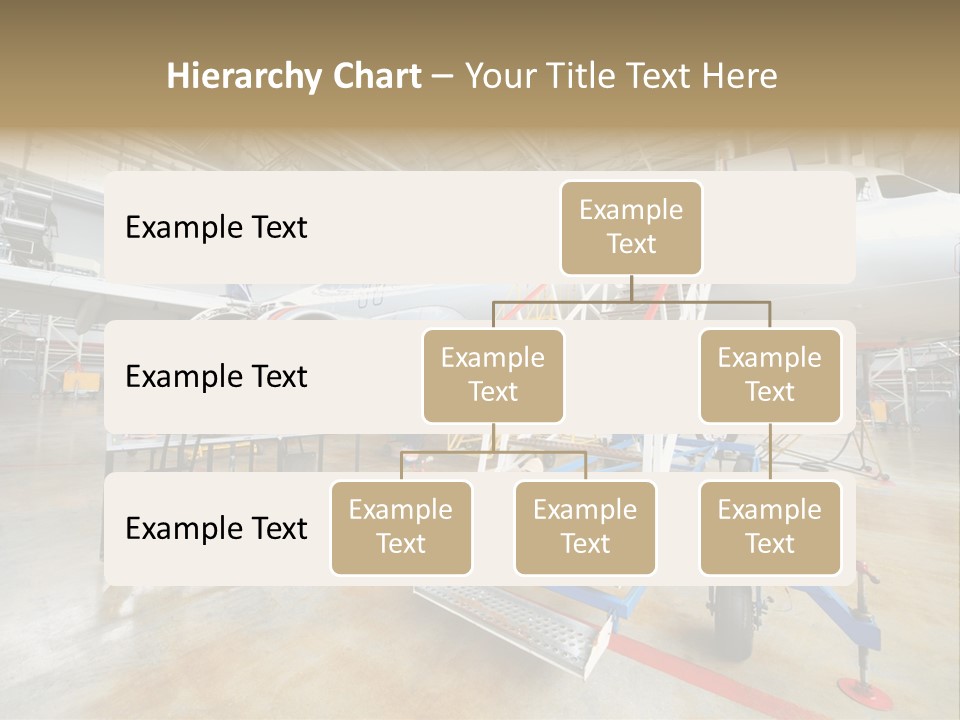 A Large Jetliner Sitting Inside Of A Hangar PowerPoint Template