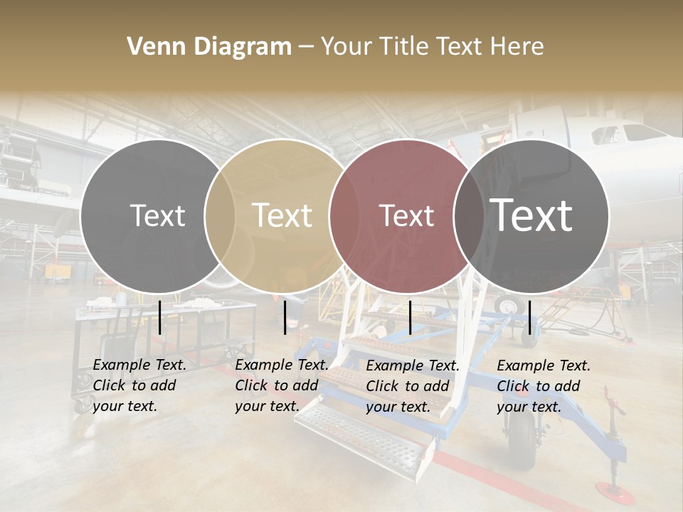A Large Jetliner Sitting Inside Of A Hangar PowerPoint Template
