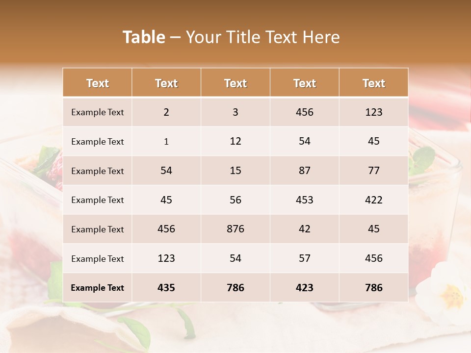 Sweet Glass Flan PowerPoint Template