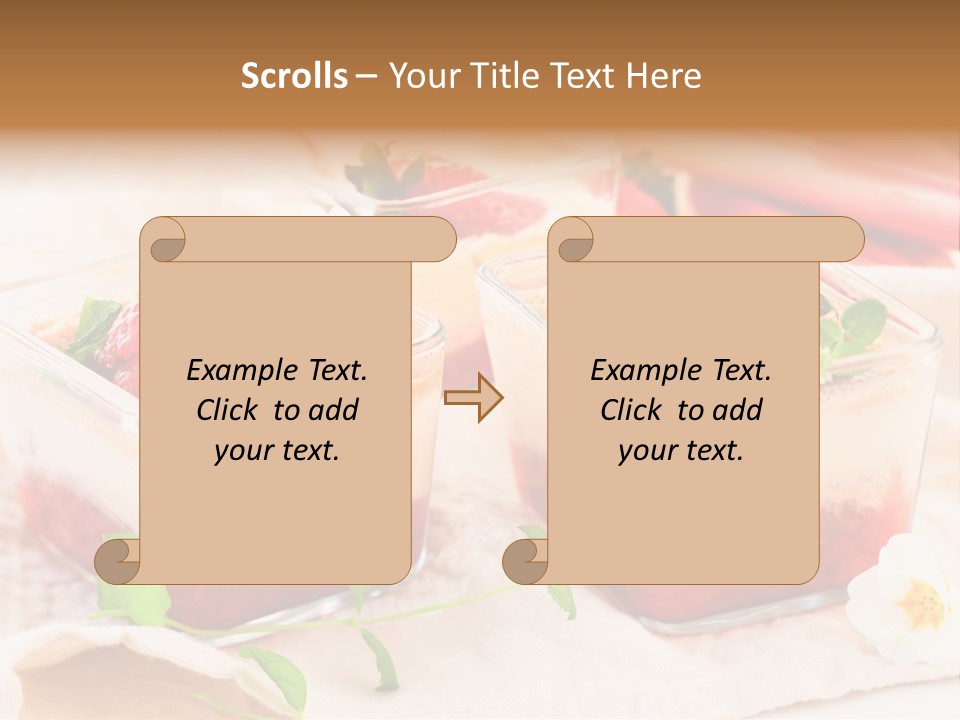Sweet Glass Flan PowerPoint Template