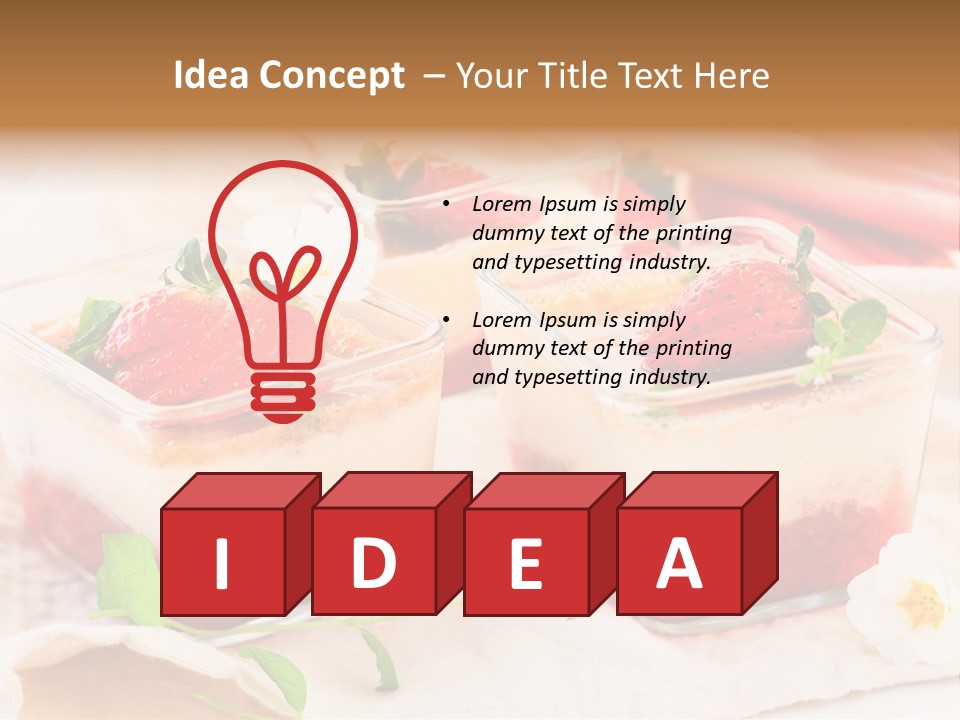 Sweet Glass Flan PowerPoint Template