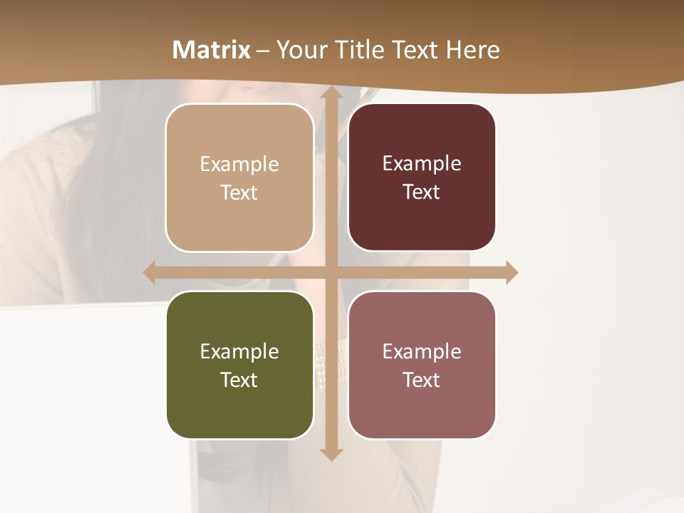 Successful Business Woman Positive Attitude Office PowerPoint Template