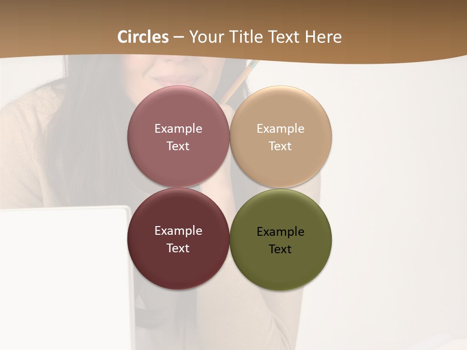 Successful Business Woman Positive Attitude Office PowerPoint Template