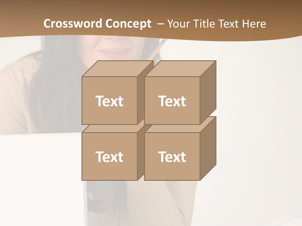 Successful Business Woman Positive Attitude Office PowerPoint Template